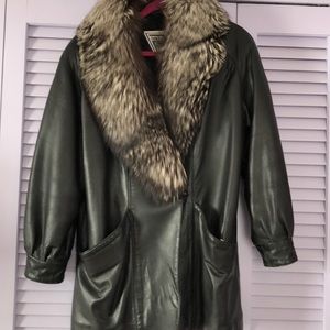 Soft leather jacket with Real Fox Collar
